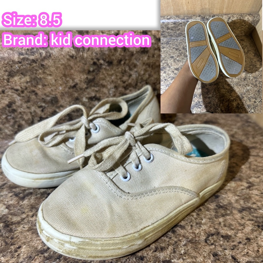 Tan Canvas Kids Shoes